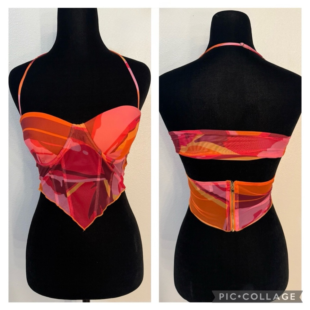 Vibrant Pink and Orange Top